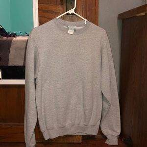 Plain grey champion crew neck